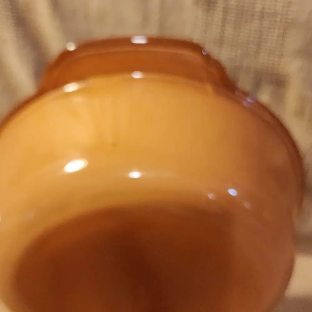 Anchor Hocking Fire King 447 Peach Lustre 1-1/2 QT Oven Ware Casserole Dish Bowl
